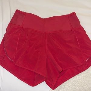 Lululemon size 4 hot pink speed up shorts!